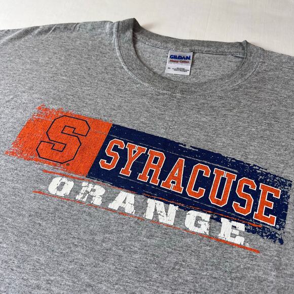 Syracuse Orange SU University gray t-shirt size XL Gildan tag Y2K - Picture 6 of 6